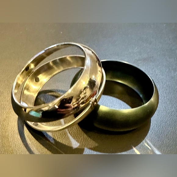 BREIL Stainless Steel Shiny Brushed Teal Bangle Convertible Bracelet - Picture 9 of 14